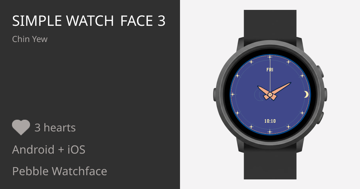 simple watch face 3 - Pebble Appstore