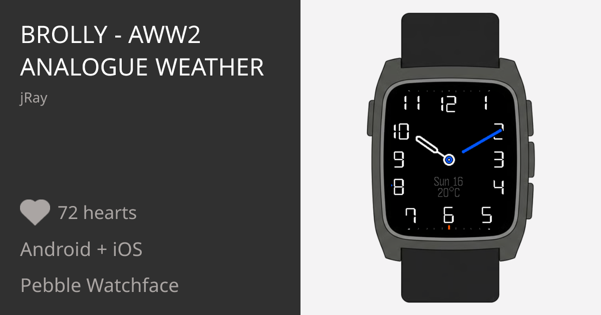 Brolly - AWW2 Analogue Weather - Pebble Appstore