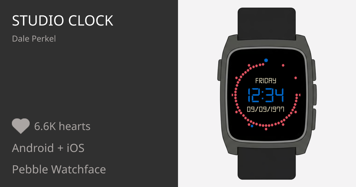 Studio Clock - Pebble Appstore