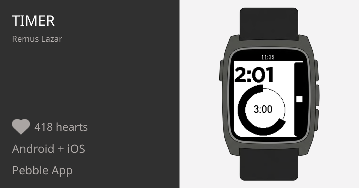 Ptimer App Timer - Pebble Appstore