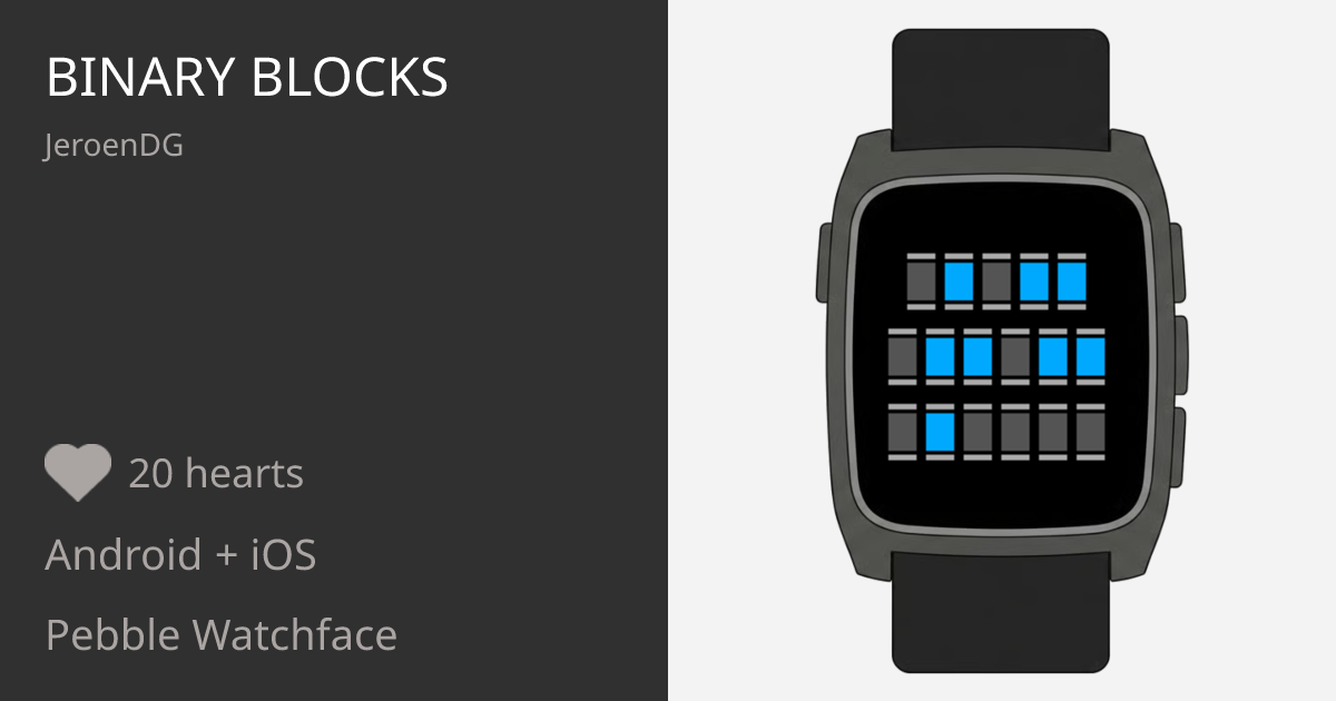 Binary Blocks - Pebble Appstore
