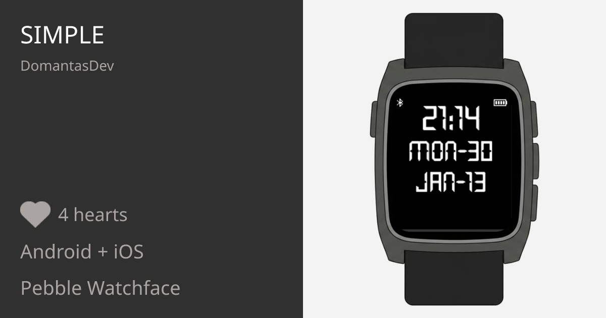 Simple - Pebble Appstore