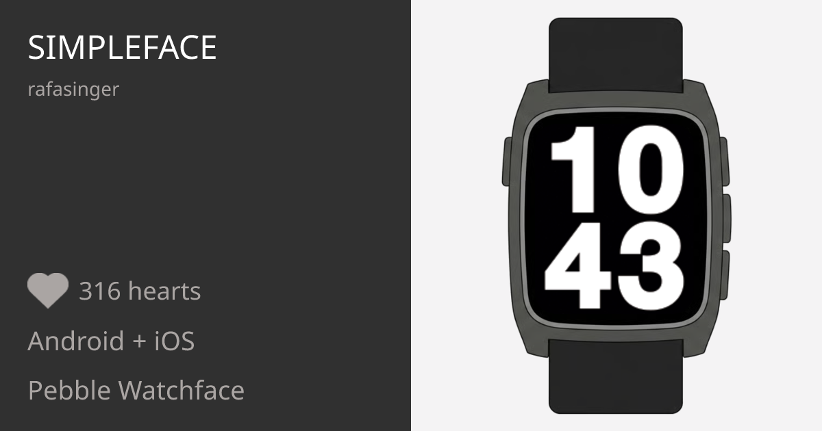 SimpleFace - Pebble Appstore