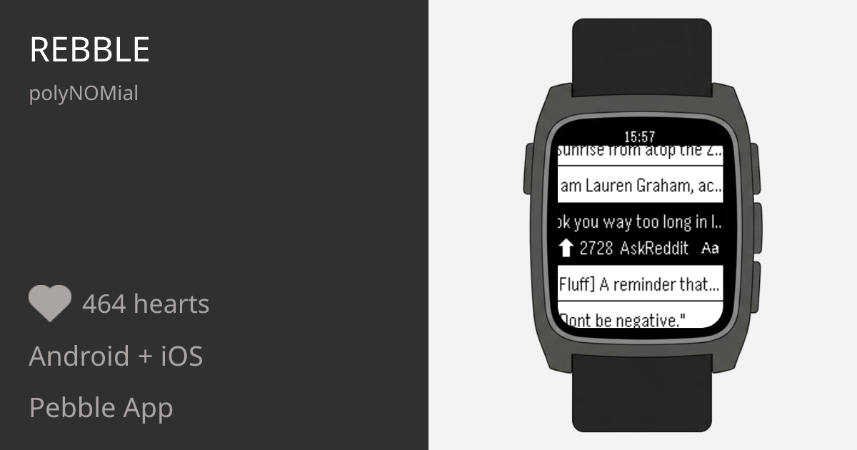 Rebble Rebble - Pebble Appstore