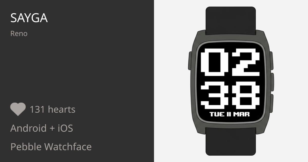 Sayga - Pebble Appstore