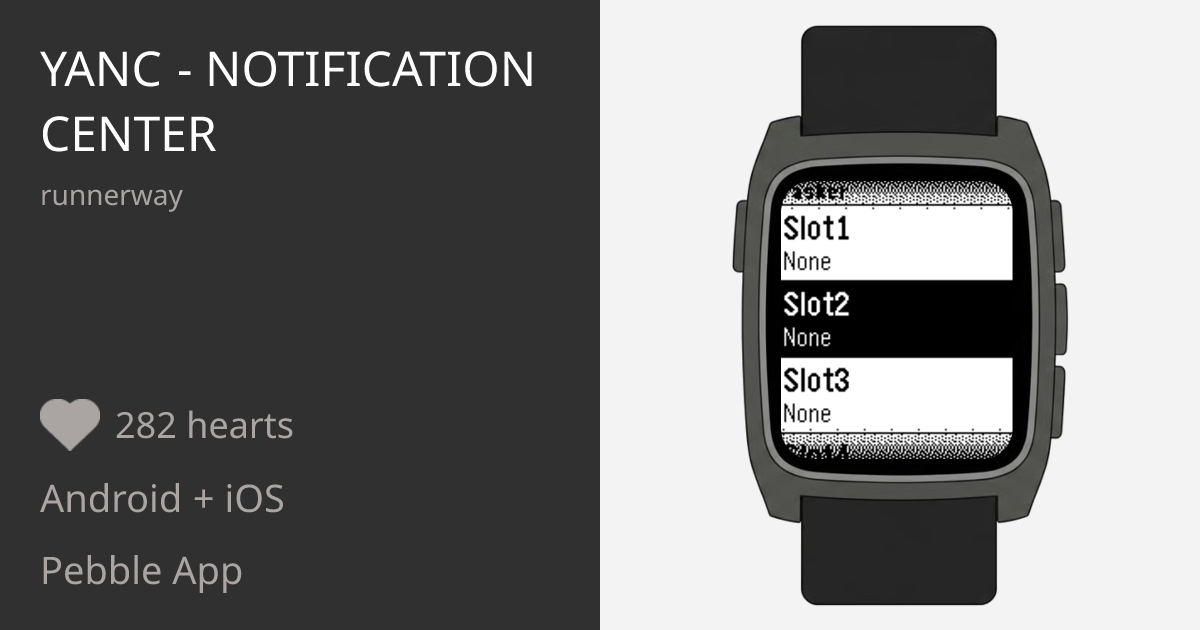 YaNC - Notification Center - Pebble Appstore