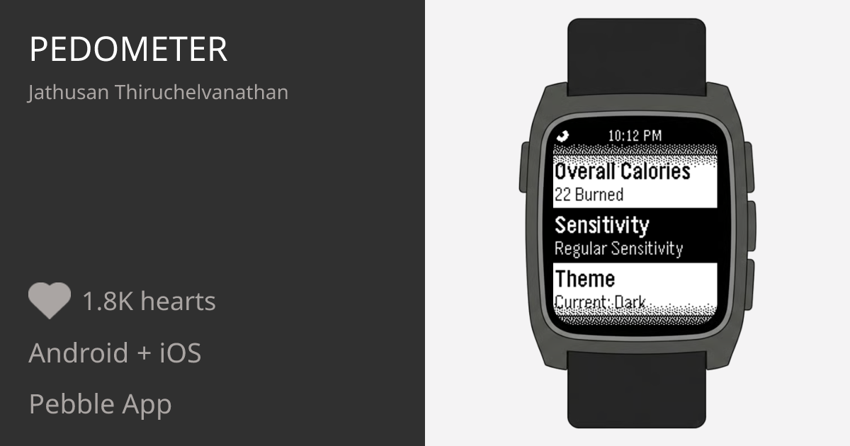 Pedometer - Pebble Appstore