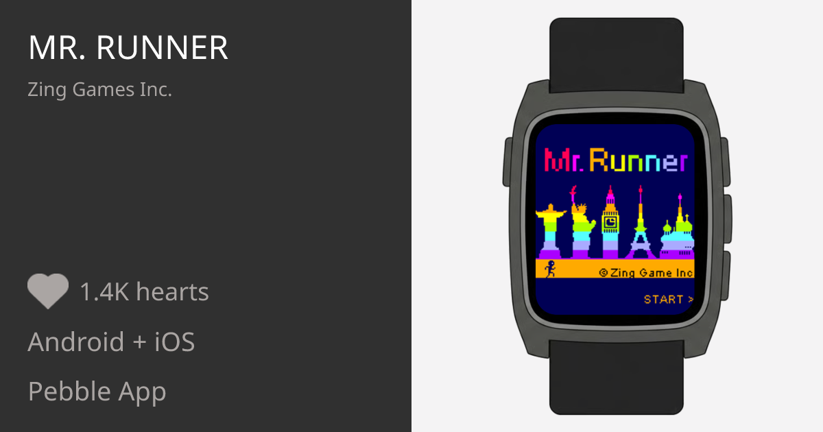 Mr. Runner - Pebble Appstore