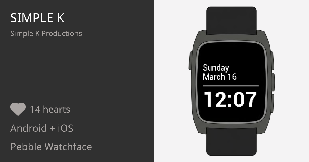 Simple K - Pebble Appstore