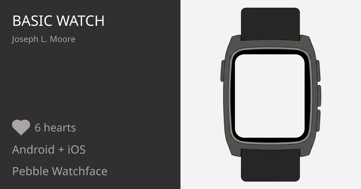 Basic Watch - Pebble Appstore
