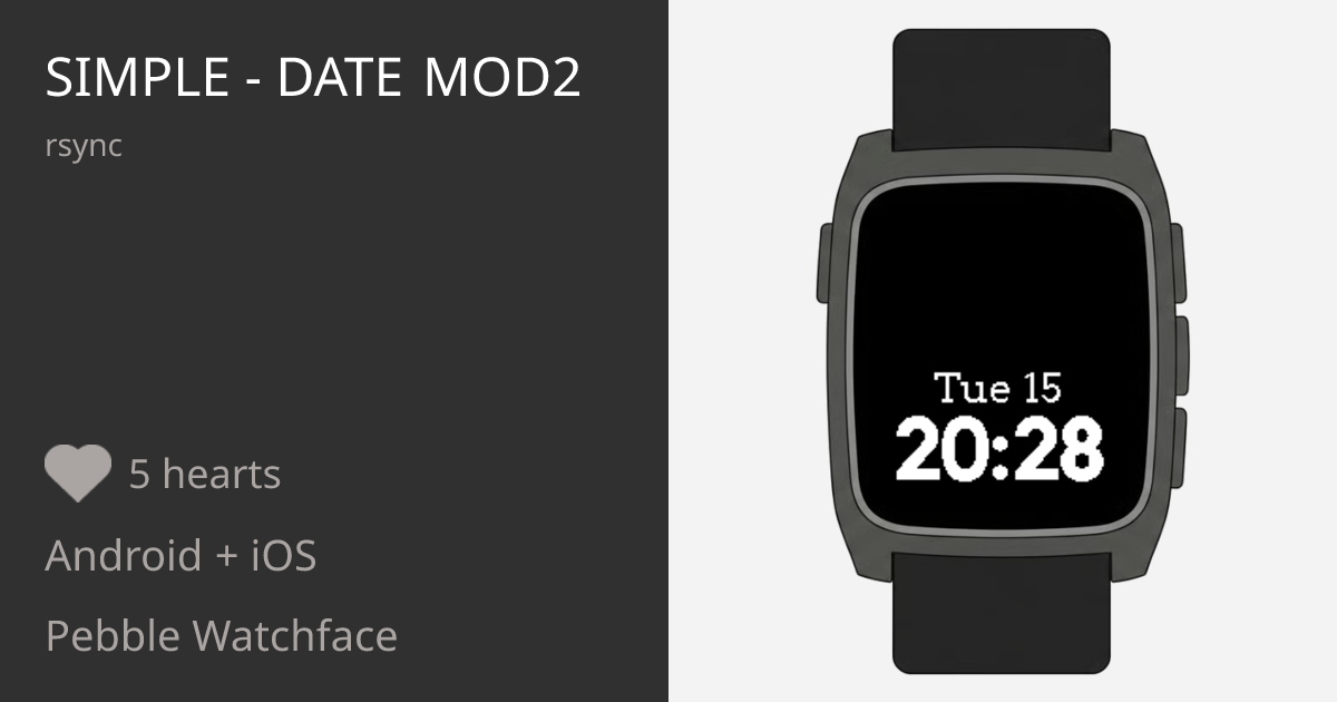 Simple - Date mod2 - Pebble Appstore