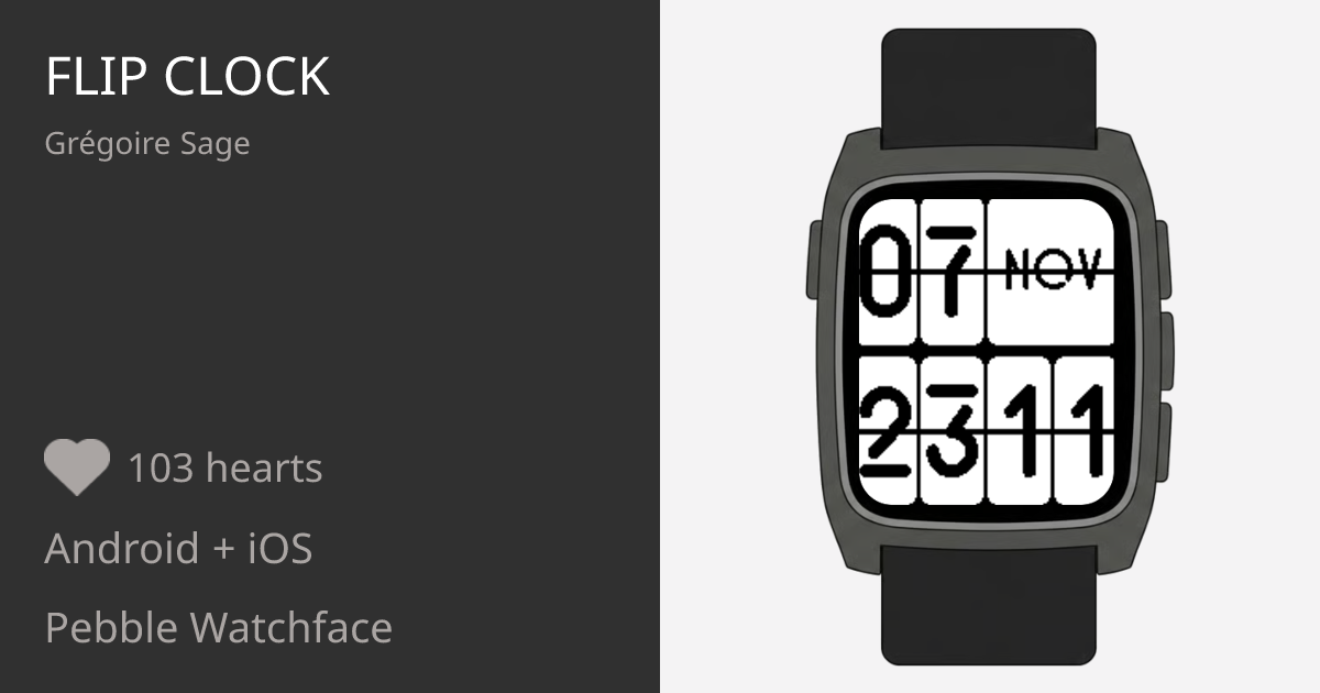 Flip Clock - Pebble Appstore