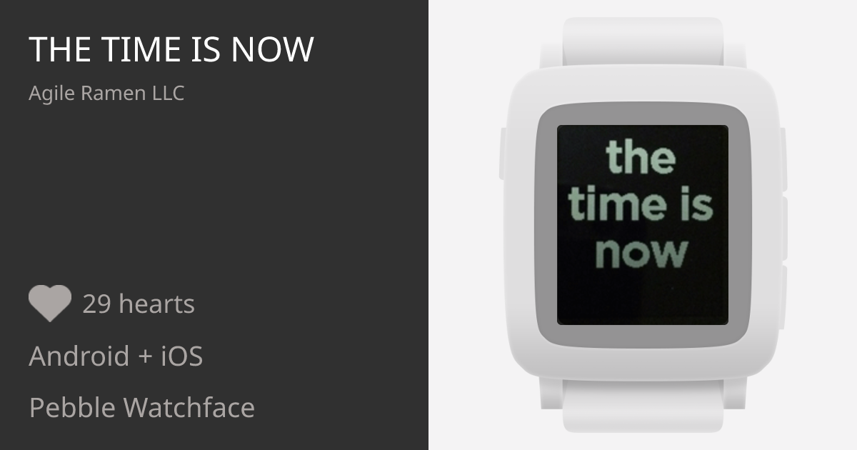 The Time Is Now preview