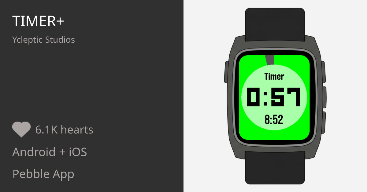 Timer+ - Pebble Appstore