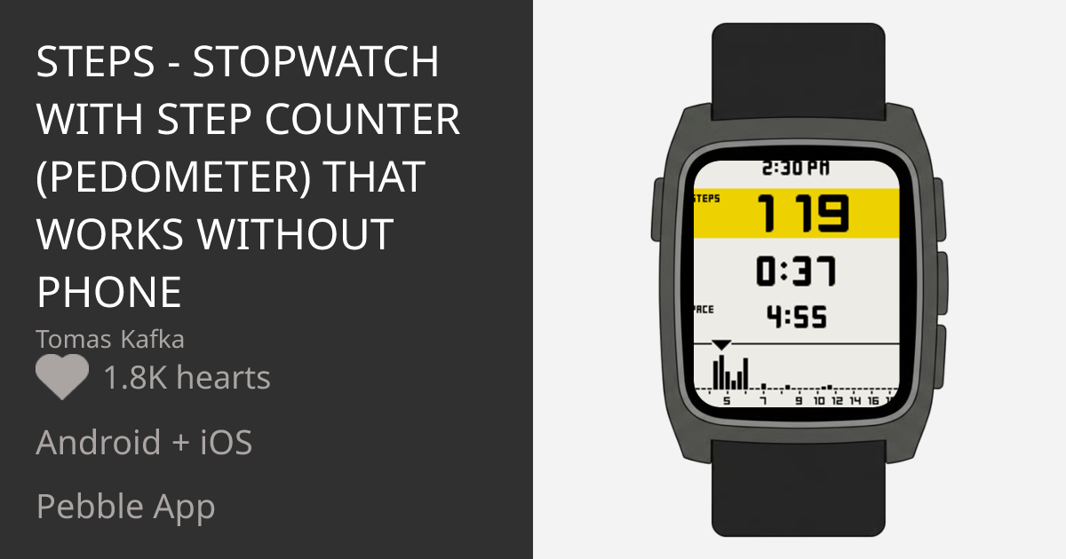 Stepwatch Device Steps - stopwatch with step counter (pedometer) that works without ...