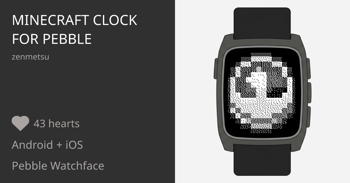 Minecraft Clock for Pebble - Pebble Appstore
