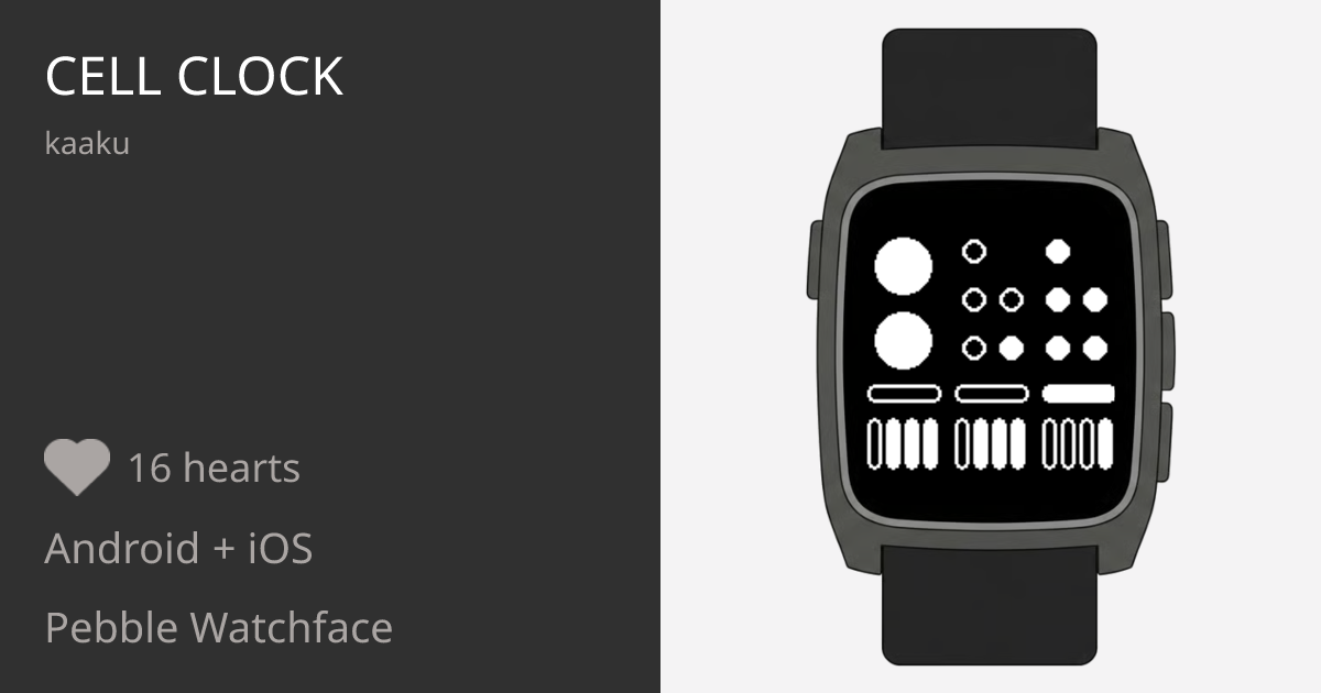 CELL Clock - Pebble Appstore