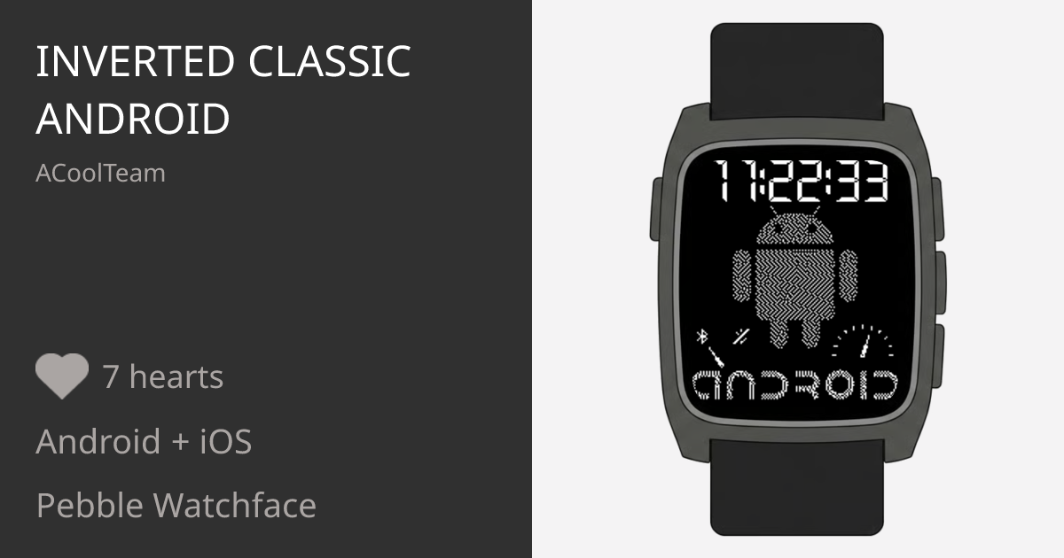 Inverted Classic Android - Pebble Appstore