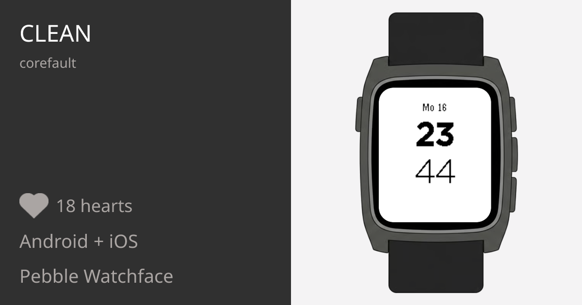 clean - Pebble Appstore