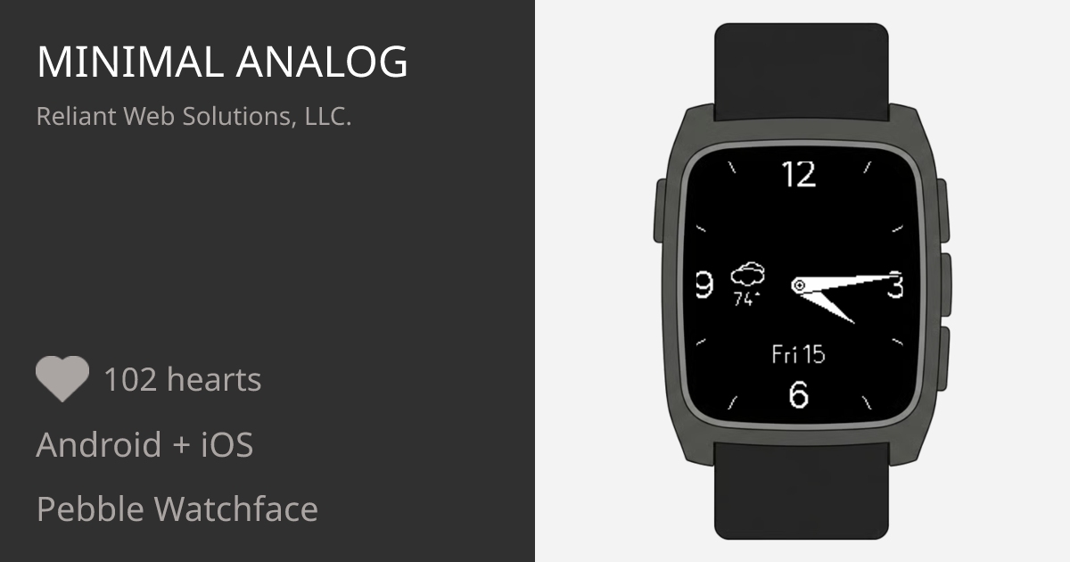 Minimal Analog - Pebble Appstore