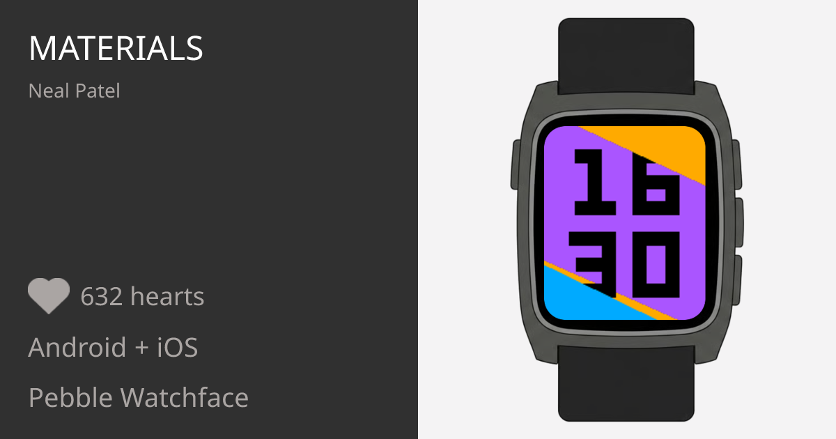 Materials - Pebble Appstore