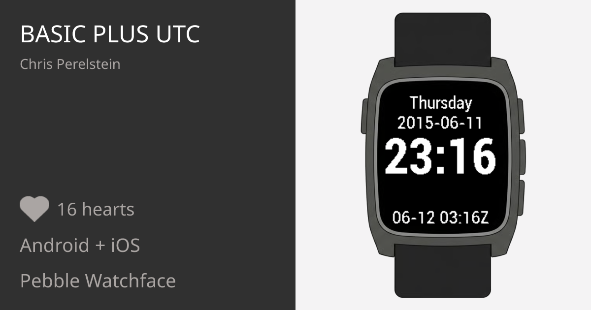 basic plus utc - Pebble Appstore