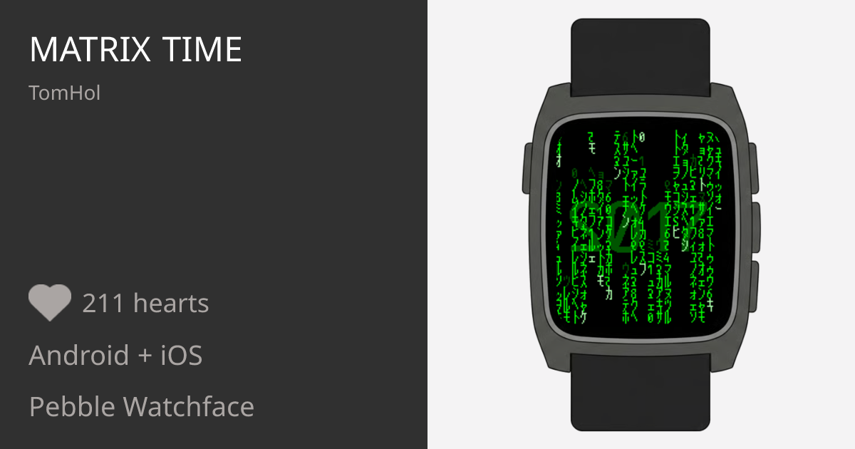 Matrix Time - Pebble Appstore