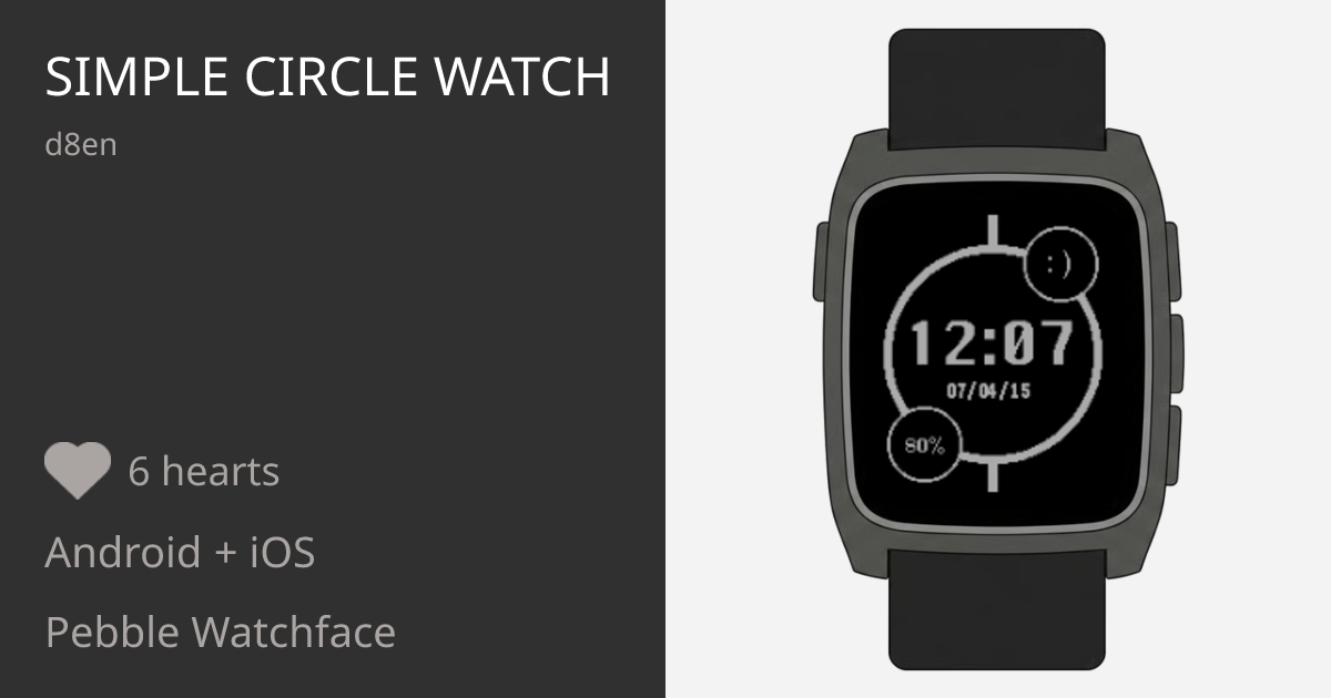 Simple Circle Watch - Pebble Appstore