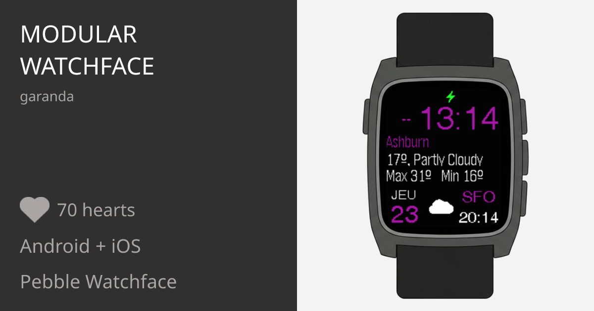 Modular watchface - Pebble Appstore