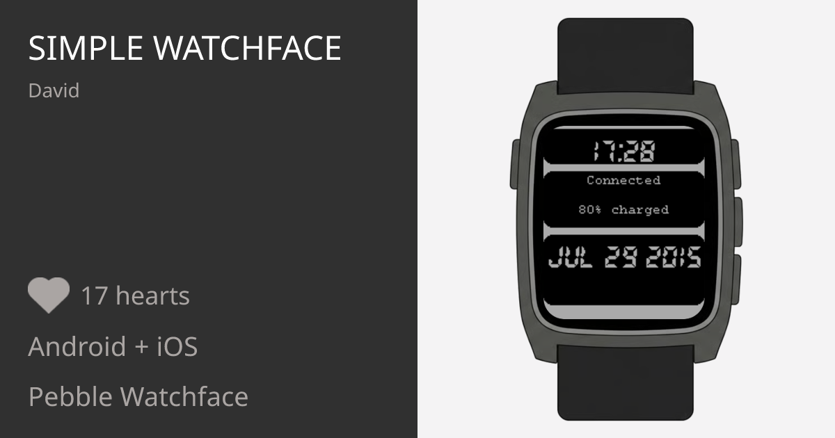 Simple Watchface - Pebble Appstore