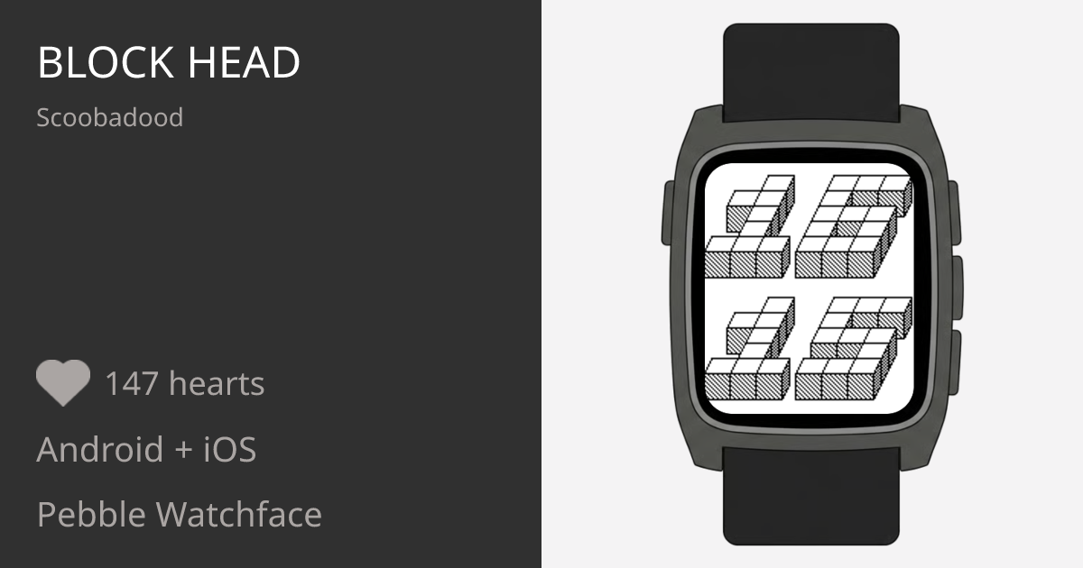 Block Head - Pebble Appstore