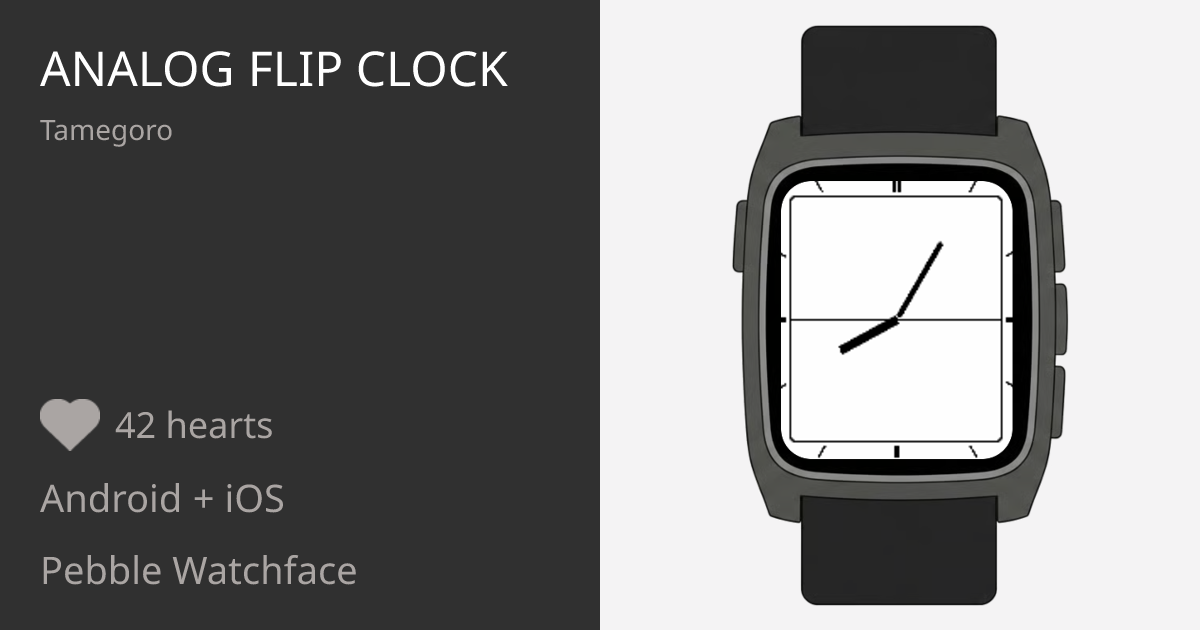 Analog Flip Clock - Pebble Appstore