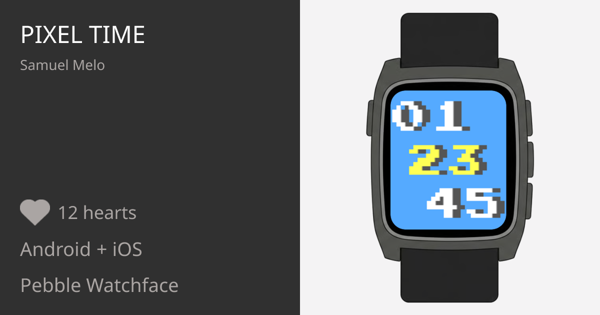 Pixel Time Table Log In Pixel Time - Pebble Appstore