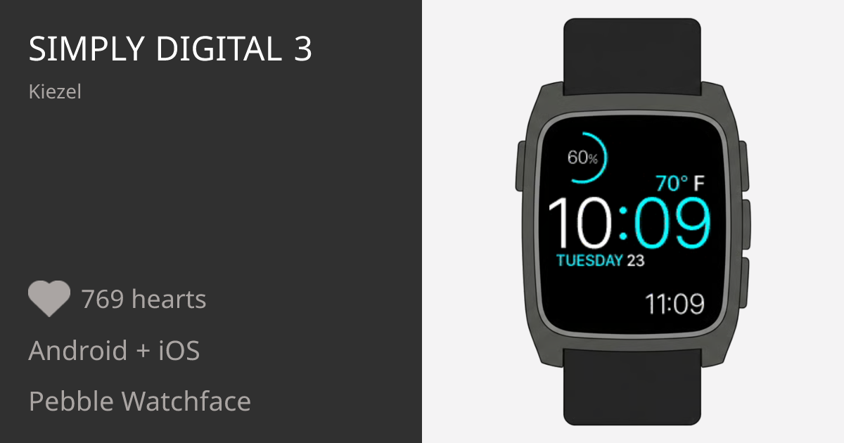 Simply Digital 3 - Pebble Appstore