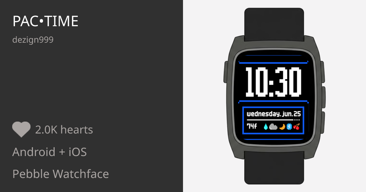 PAC•TIME - Pebble Appstore