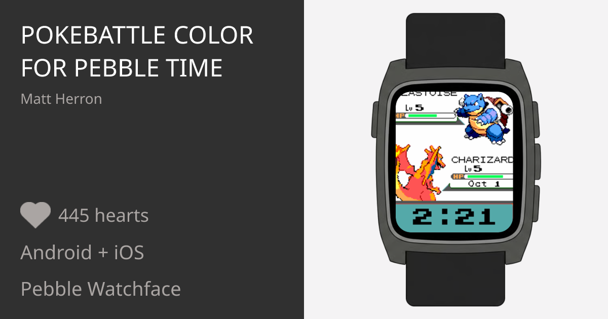 PokeBattle Color for Pebble Time - Pebble Appstore