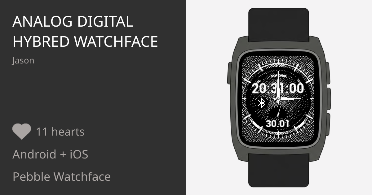 Analog Digital Hybred Watchface - Pebble Appstore