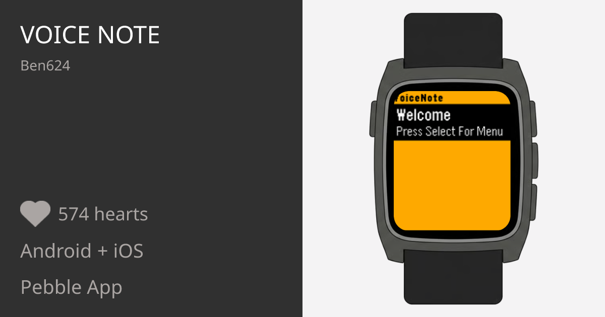 Voice Note - Pebble Appstore
