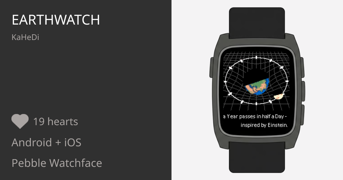EarthWatch - Pebble Appstore