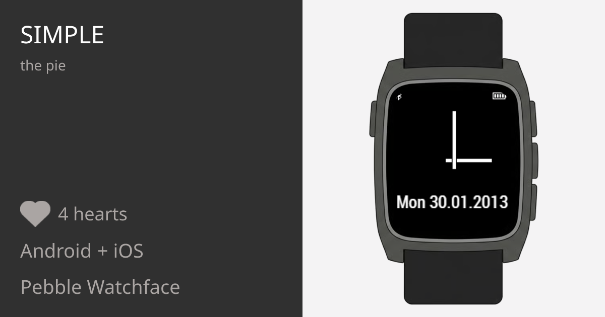 simple - Pebble Appstore
