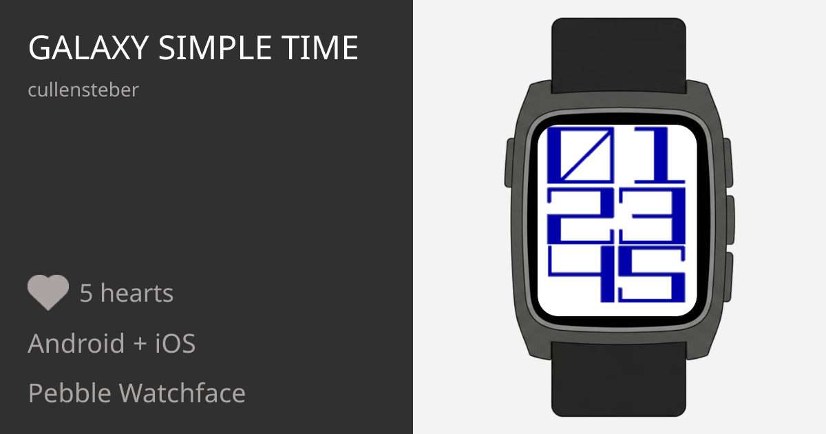 Galaxy Simple Time - Pebble Appstore