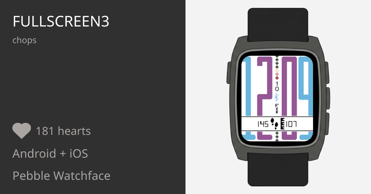 Fullscreen3 - Pebble Appstore
