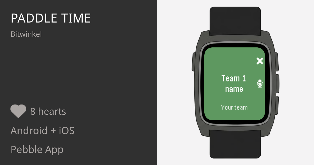 Paddle Time - Pebble Appstore