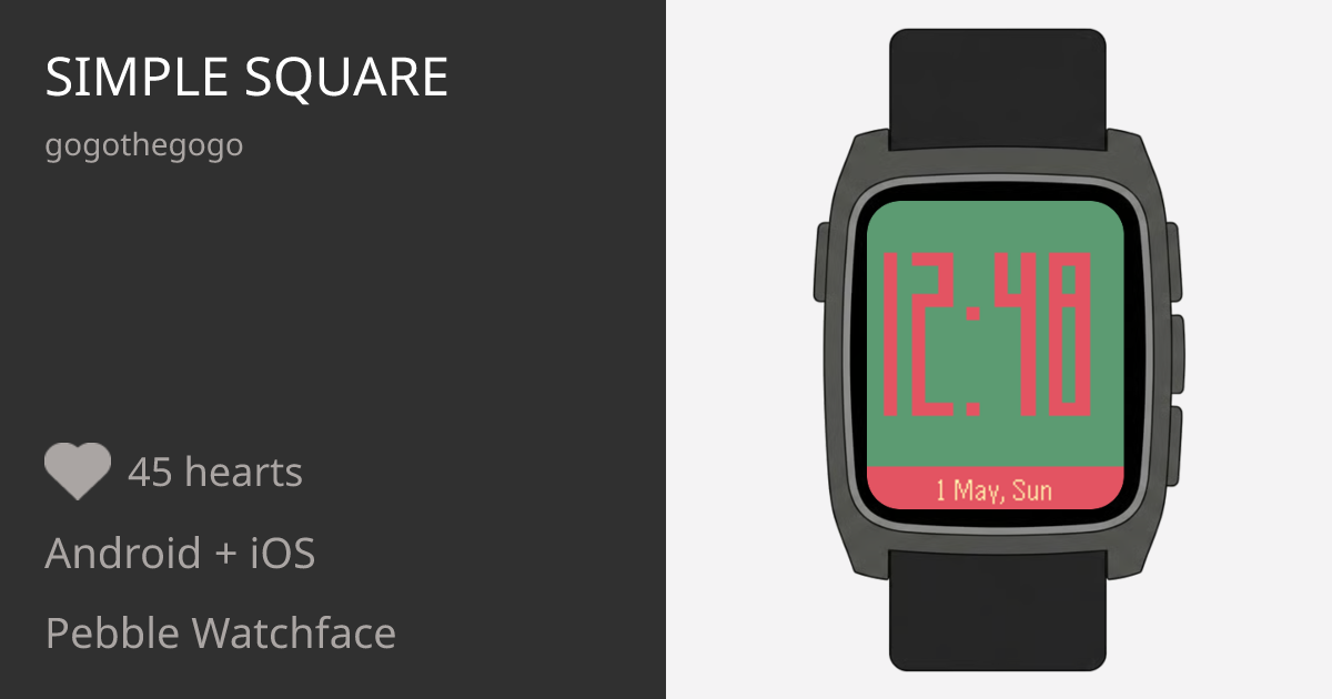 Simple Square - Pebble Appstore