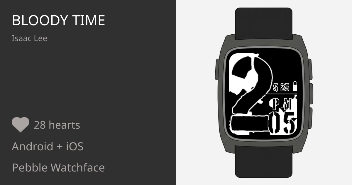Bloody Time - Pebble Appstore