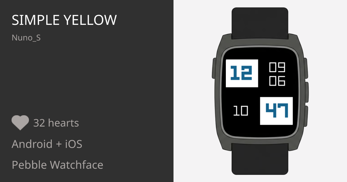 Simple Yellow - Pebble Appstore