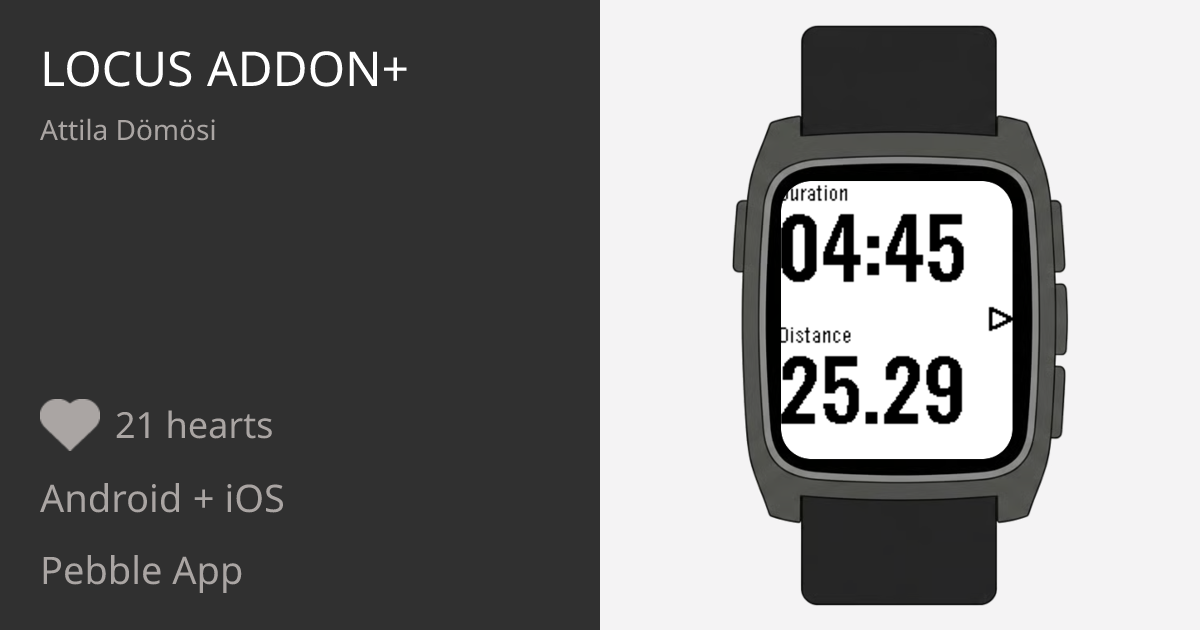 Locus addon+ - Pebble Appstore