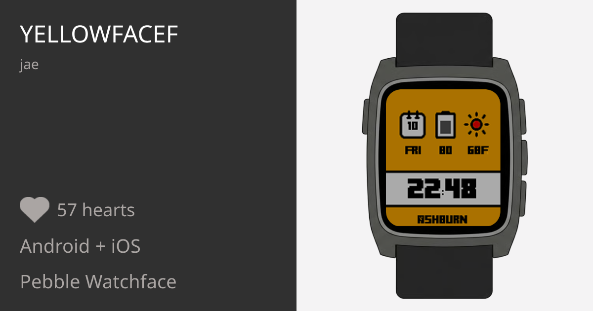 YELLOWFACEf - Pebble Appstore