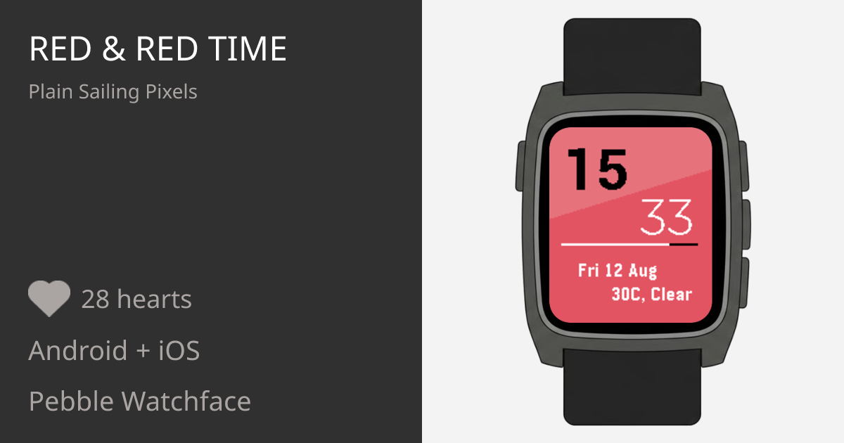 Video Time Red Red & Red Time - Pebble Appstore