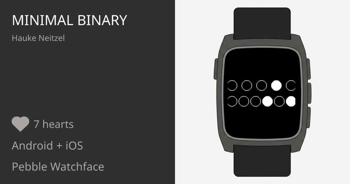Minimal Binary - Pebble Appstore